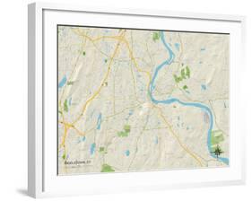 Political Map of Middletown, CT-null-Framed Art Print