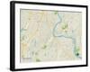 Political Map of Middletown, CT-null-Framed Art Print