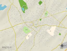 'Political Map of Middletown, NY' Prints | AllPosters.com