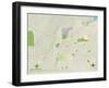 Political Map of Middletown, OH-null-Framed Art Print