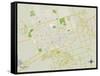 Political Map of Midland, TX-null-Framed Stretched Canvas