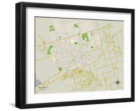 Political Map of Midland, TX-null-Framed Art Print