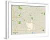 Political Map of Midwest City, OK-null-Framed Art Print