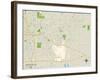 Political Map of Midwest City, OK-null-Framed Art Print