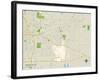 Political Map of Midwest City, OK-null-Framed Art Print