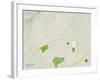 Political Map of Miles City, MT-null-Framed Art Print