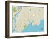 Political Map of Milford, CT-null-Framed Art Print