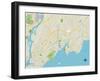 Political Map of Milford, CT-null-Framed Art Print