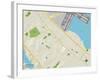 Political Map of Millbrae, CA-null-Framed Art Print