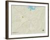 Political Map of Milledgeville, GA-null-Framed Art Print