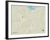 Political Map of Milledgeville, GA-null-Framed Art Print