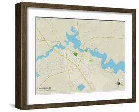 Political Map of Millsboro, DE-null-Framed Art Print