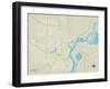 Political Map of Milton, FL-null-Framed Art Print