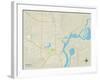 Political Map of Milton, FL-null-Framed Art Print