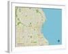 Political Map of Milwaukee, WI-null-Framed Art Print