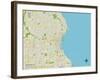 Political Map of Milwaukee, WI-null-Framed Art Print