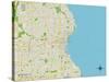 Political Map of Milwaukee, WI-null-Stretched Canvas