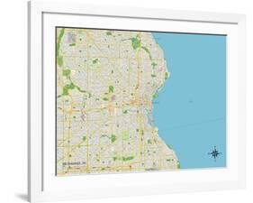 Political Map of Milwaukee, WI-null-Framed Art Print