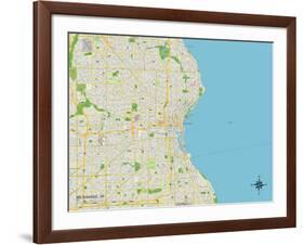 Political Map of Milwaukee, WI-null-Framed Art Print