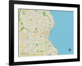 Political Map of Milwaukee, WI-null-Framed Art Print