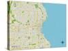 Political Map of Milwaukee, WI-null-Stretched Canvas