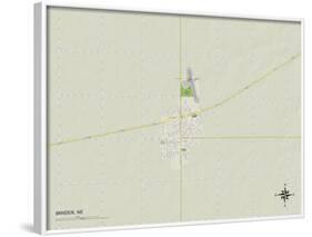 Political Map of Minden, NE-null-Framed Art Print