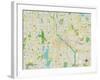 Political Map of Minneapolis, MN-null-Framed Art Print