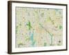 Political Map of Minneapolis, MN-null-Framed Art Print