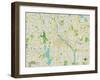 Political Map of Minneapolis, MN-null-Framed Art Print