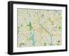 Political Map of Minneapolis, MN-null-Framed Art Print