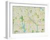 Political Map of Minneapolis, MN-null-Framed Art Print