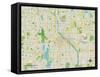 Political Map of Minneapolis, MN-null-Framed Stretched Canvas