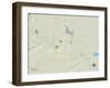 Political Map of Minot, ND-null-Framed Art Print