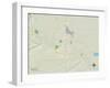 Political Map of Minot, ND-null-Framed Art Print