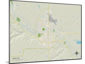 Political Map of Minot, ND-null-Mounted Art Print