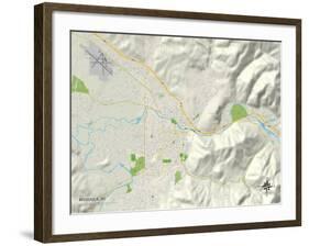 Political Map of Missoula, MT-null-Framed Art Print