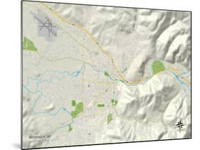 Political Map of Missoula, MT-null-Mounted Art Print