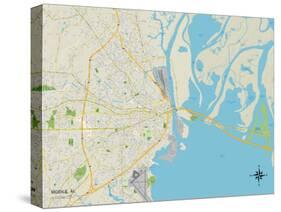 Political Map of Mobile, AL-null-Stretched Canvas