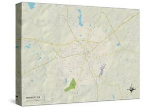 Political Map of Monroe, GA-null-Stretched Canvas