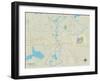 Political Map of Monroe, LA-null-Framed Art Print