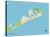 Political Map of Montauk, NY-null-Stretched Canvas