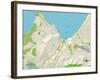 Political Map of Monterey, CA-null-Framed Art Print