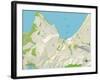 Political Map of Monterey, CA-null-Framed Art Print