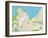 Political Map of Monterey, CA-null-Framed Art Print