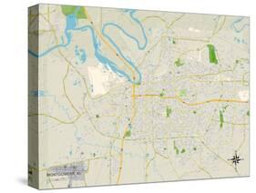 Political Map of Montgomery, AL-null-Stretched Canvas