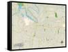 Political Map of Montgomery, AL-null-Framed Stretched Canvas