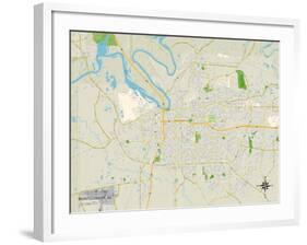 Political Map of Montgomery, AL-null-Framed Art Print