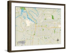 Political Map of Montgomery, AL-null-Framed Art Print