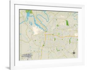 Political Map of Montgomery, AL-null-Framed Art Print