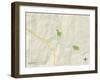 Political Map of Montpelier, VT-null-Framed Art Print